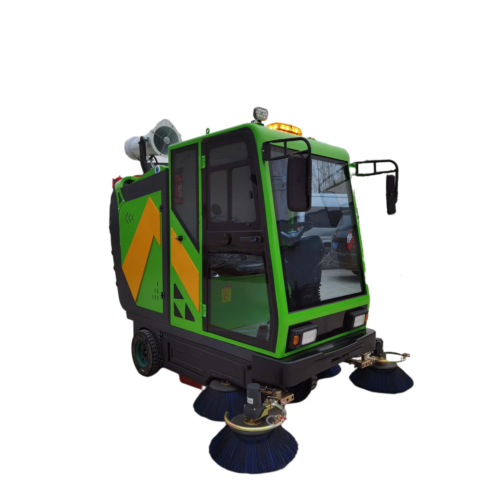 2021 New Electrical Street Concrete Road Cleaning Machine Floor Sweeper Car with Front Windshield Air Conditioner