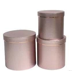 Custom gold foil cardboard round tube box Wholesale cheap paper cylinder flower boxes
