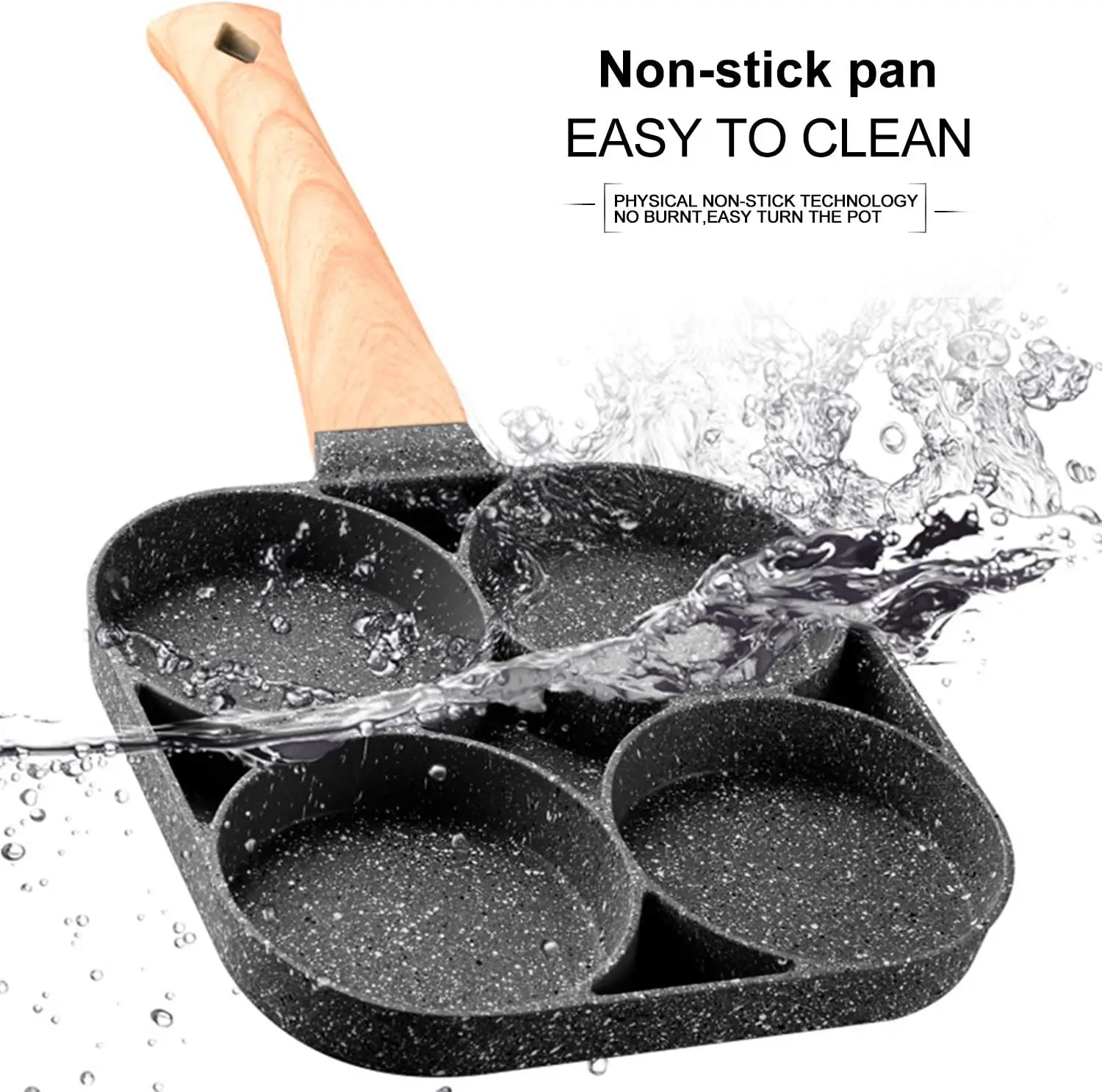 Wholesale Egg Frying Pan Nonstick Pancake Pans 4 Cups Hole Cookware Pancake Omelette Pan Aluminium Alloy Egg Cooker