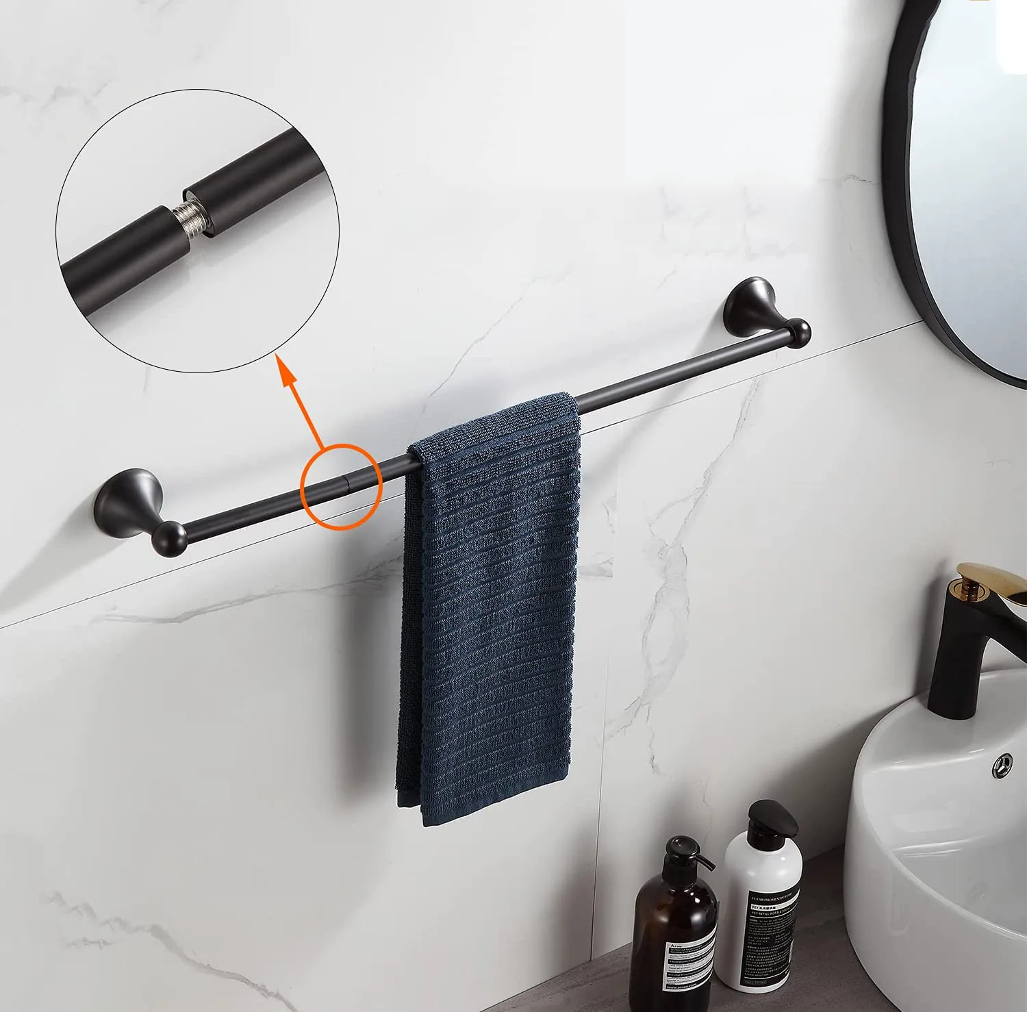 Wall Mounted Black Bath Hardware Set for Shower Room Stainless Steel 4PCS Hotel Ceramic Bathroom Accessories Set