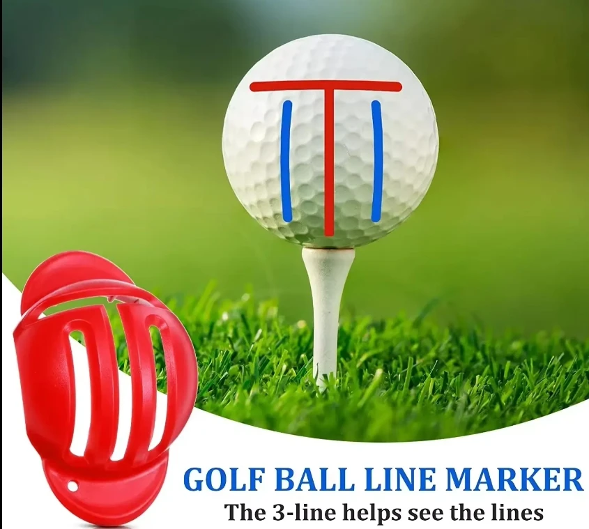 T-shaped Drawing Multicolor Triple Track Liner Marker Golf Ball Line Marker