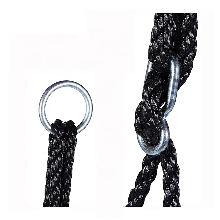 CE ASTM Approved Round Black Mat Canvas Nest Sensory Swing Set with Tree Hanging Straps for Kids