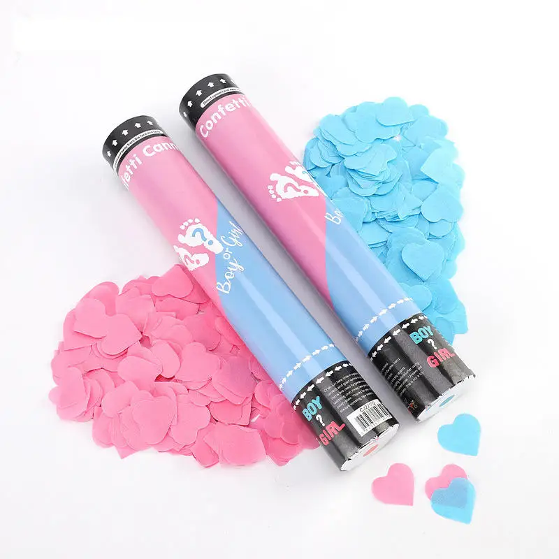Cross-border gender reveal fireworks cylinder handheld rotating surprise party salute confetti spot wholesale recaro confetti