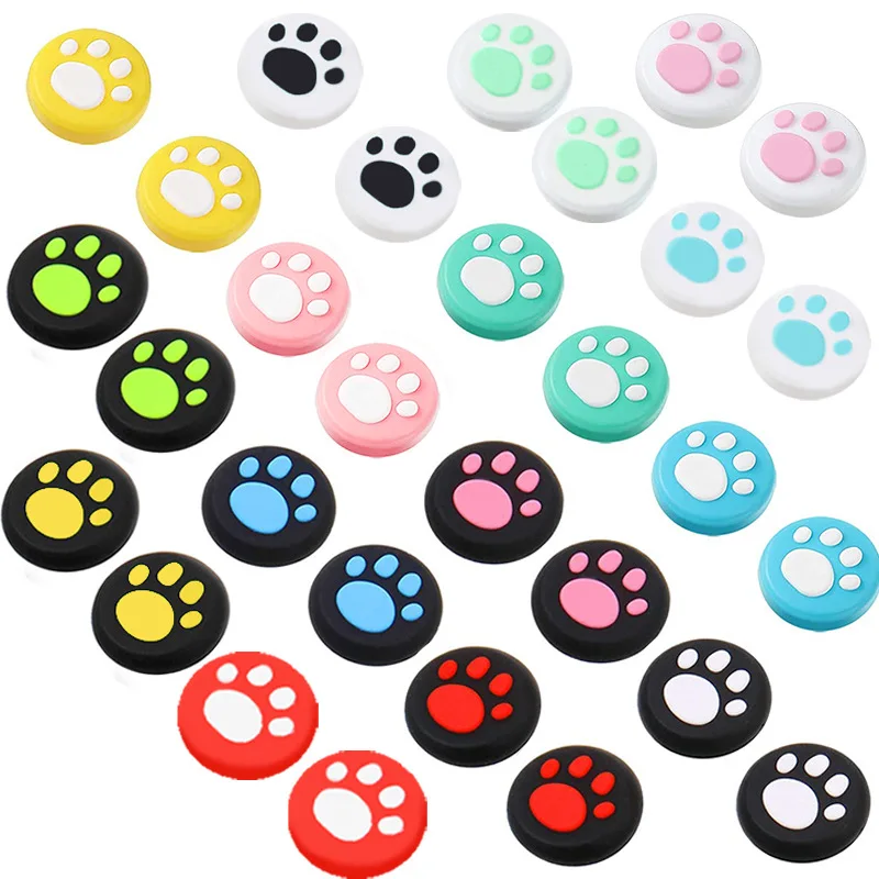Cat Paw Sakura Thumb Stick Grip Cap Joystick Cover For Sony Playstation Dualshock 4/3 PS5/PS4/PS3/Xbox 360/Switch Pro Controller