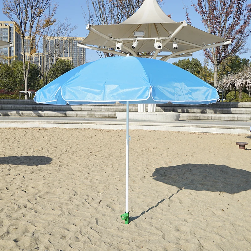Sun Garden Parasol Beach Chair Umbrella Steel Aluminum Pole with Handrail and Four-corner Hook Spiral Tube Manufacturer Umbrella