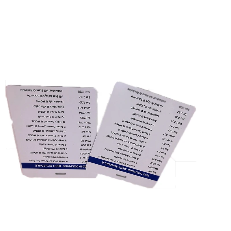 
Printable PVC Plastic Business Visiting Card cmyk rfid pvc visiting access card 