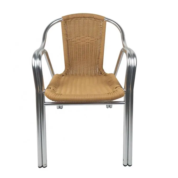 Chair Round Hotel Beach Aluminum Cafe Patio Modern Brown Outdoor Wicker Chairs
