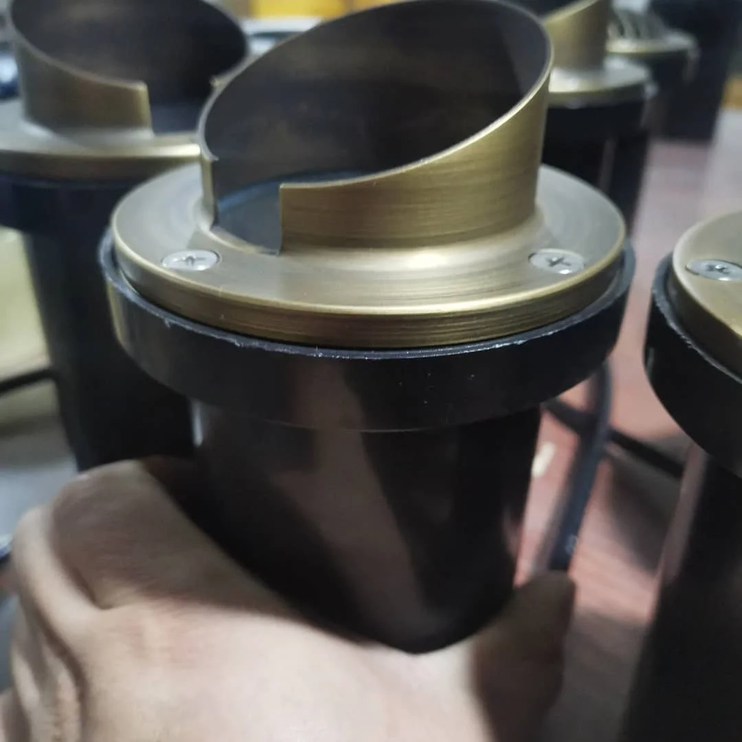 5 Years Warranty DC12V IP68 Brass Forging Underwater Buried Light with MR16 socket with 1m cable Brass Bronze color