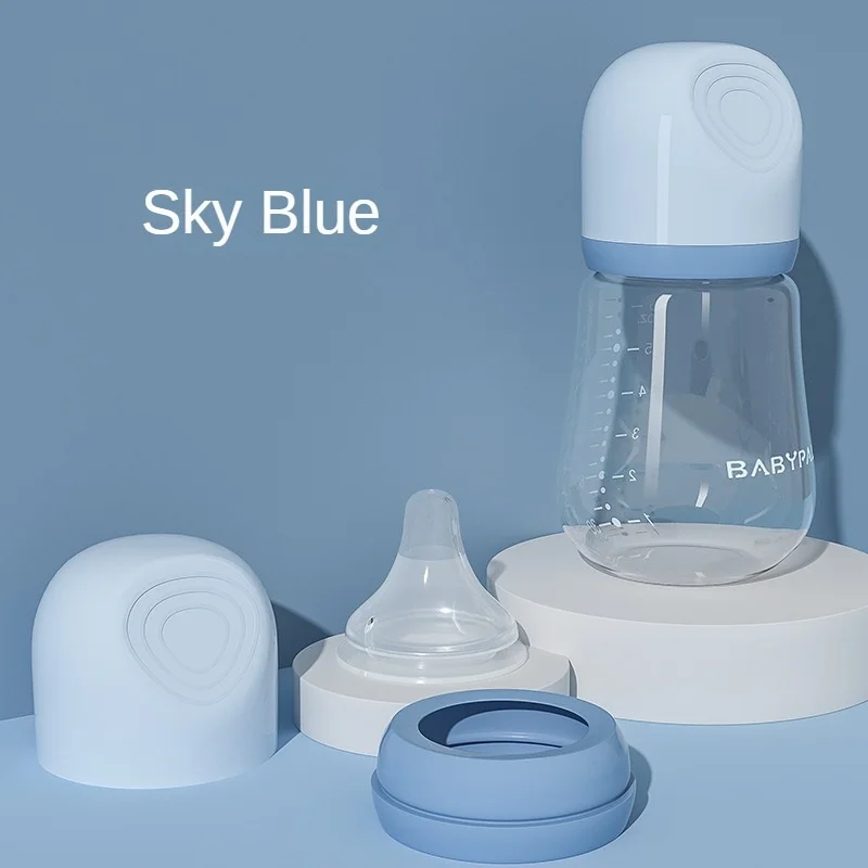 Glass Baby Bottles 2024 New 180mL Wide Mouth Food Grade BPA Free Baby Milk Feeding Bottles for Newborn