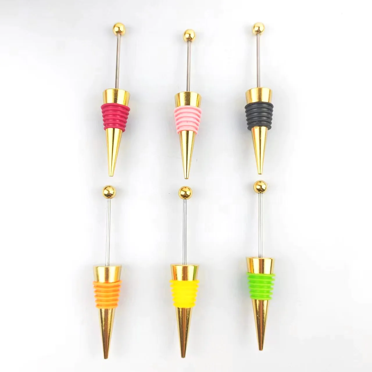 Hot Sale Custom DIY Zinc Alloy Metal Bead Balls Stainless Steel Wine Bottle Stopper for Red Wine Decoration