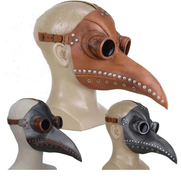 Custom Steampunk Bird Mouth Mask Gothic Rrops Cosplay Halloween Plague Long Bird Mouth Doctor Mask