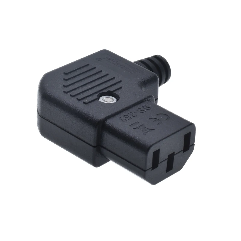 C13 C14 Power Plug AC250V 10A 3 Pins Terminals Panel Mount IEC male Female top Adapter elbow 90 degree Power Socket Connectors