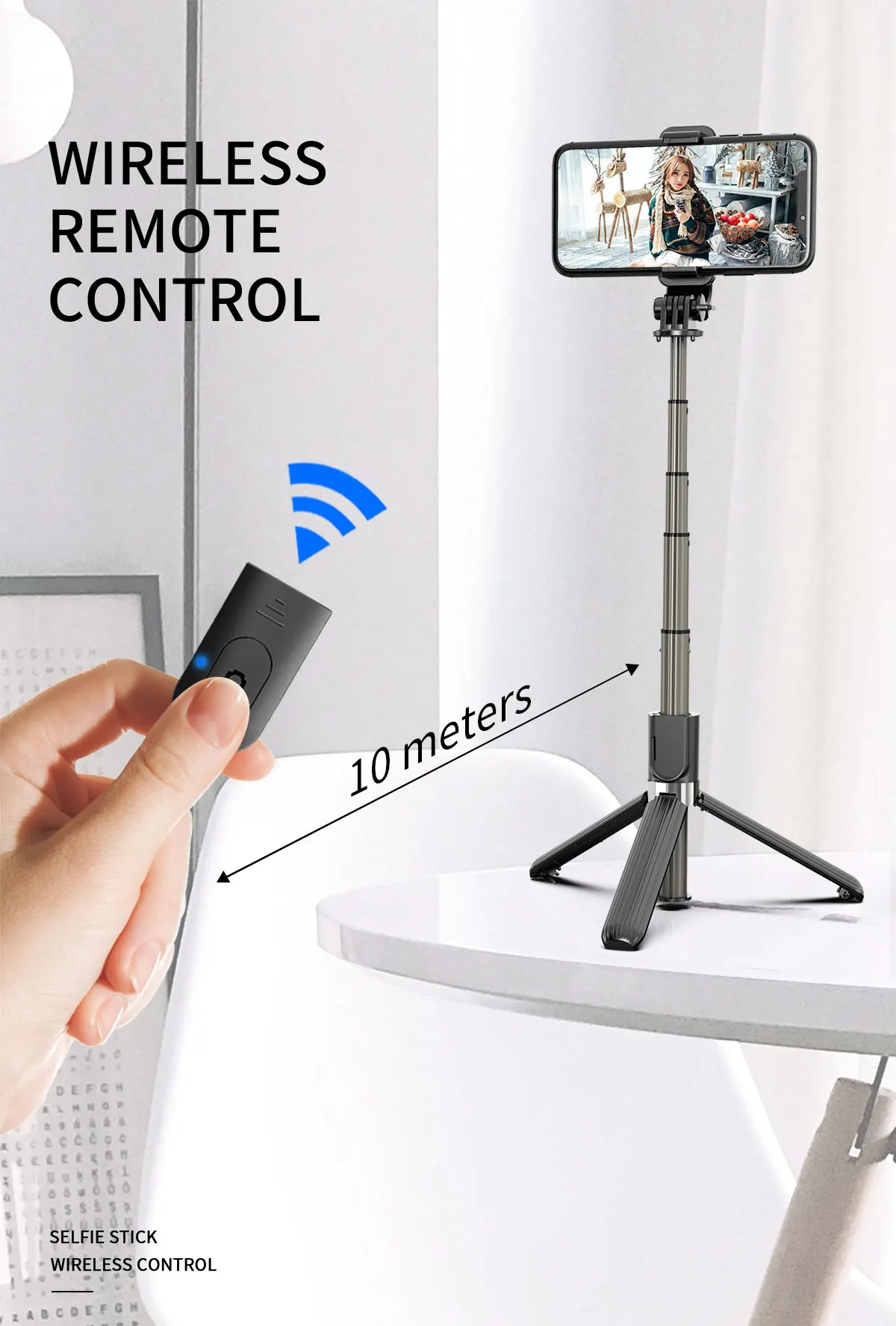 Flexible 3 in 1 Camera Wireless Mobile Phone Monopod Selfie Stick Tripod Best Seller Portable Steel Stainless Fold Rohs Feature
