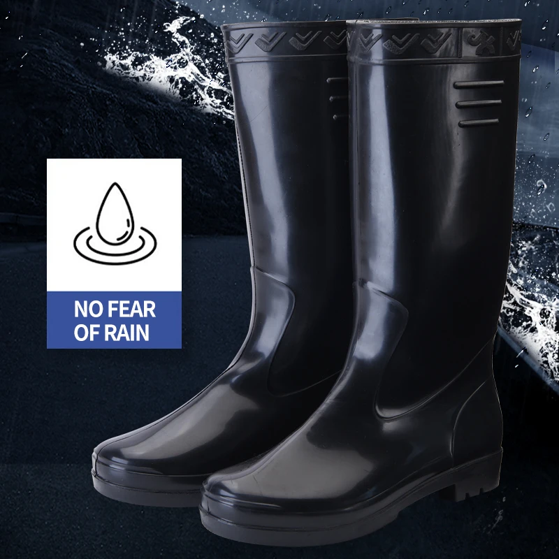 wholesale waterproof wellington wellies rubber boot for man work safety PVC non-slip rain boots