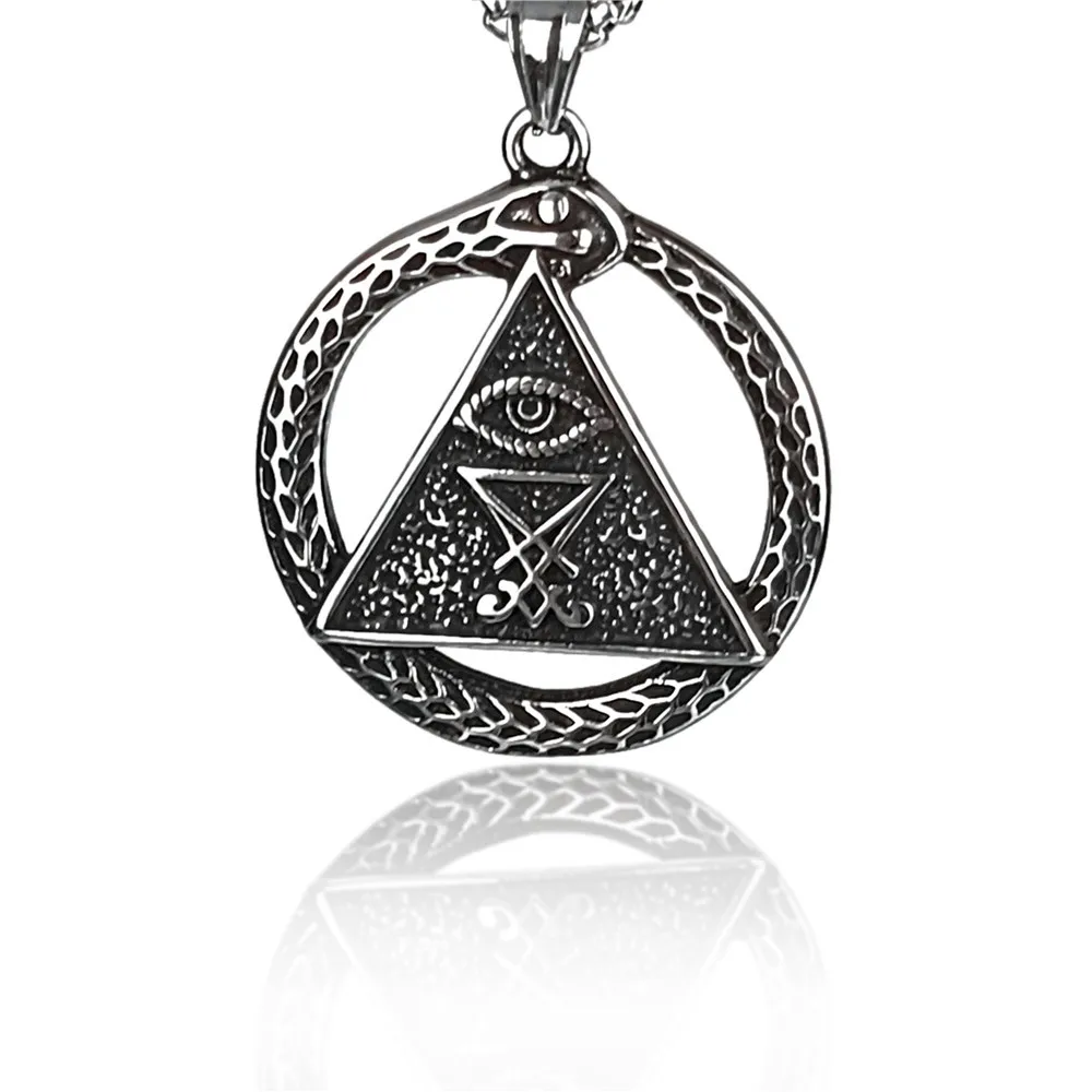 Мужская подвеска с логотипом Ouroboros Masonic мужское ожерелье из нержавеющей стали