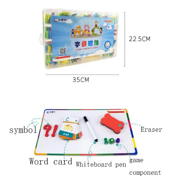 EVA foam letters and numbers with writing board Fridge Magnet toys set for kids Magnetic Arabic Alphabet
