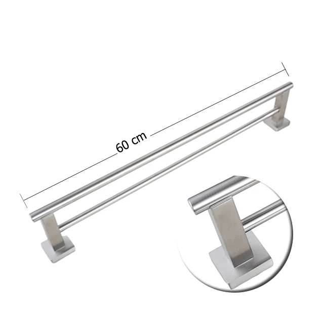 Аксессуары для ванной комнаты SUS 304 вешалка для полотенец настенное крепление двойные Вешалки для полотенец для ванной комнаты