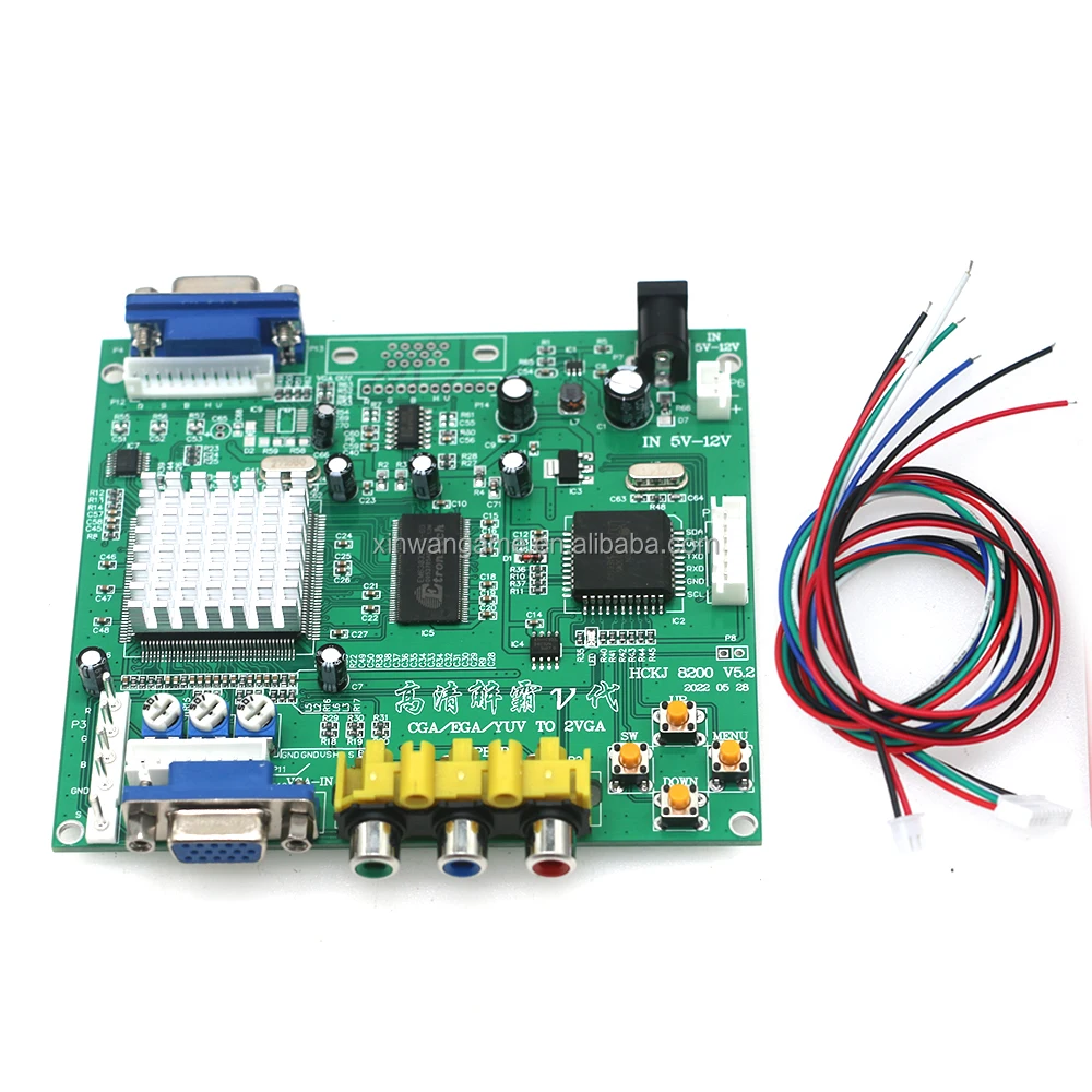 GBS8200 аркадная игра CGA/YUV/EGA/RGB сигнал на VGA HD LCD видео конвертер плата выход монетоуправляемый игровой слот pcb