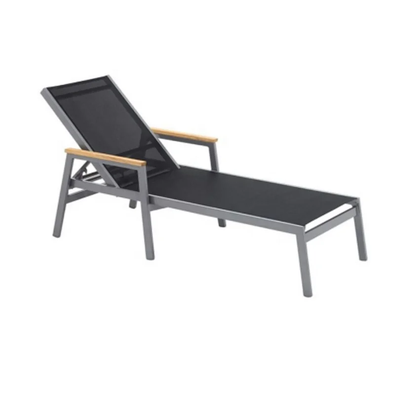 outdoor furniture set metal hotel daybed chairs beach lounger foldable sun loungers garden sunbed