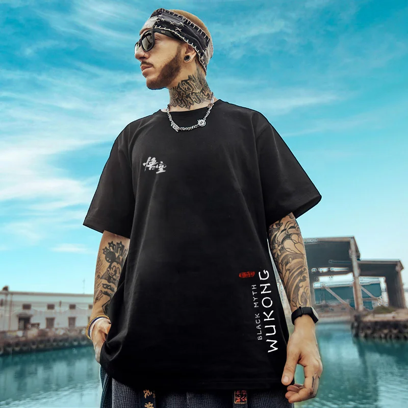 2024 Custom Black Myth Wukong Short Sleeve T Shirt Clothing Tshirt