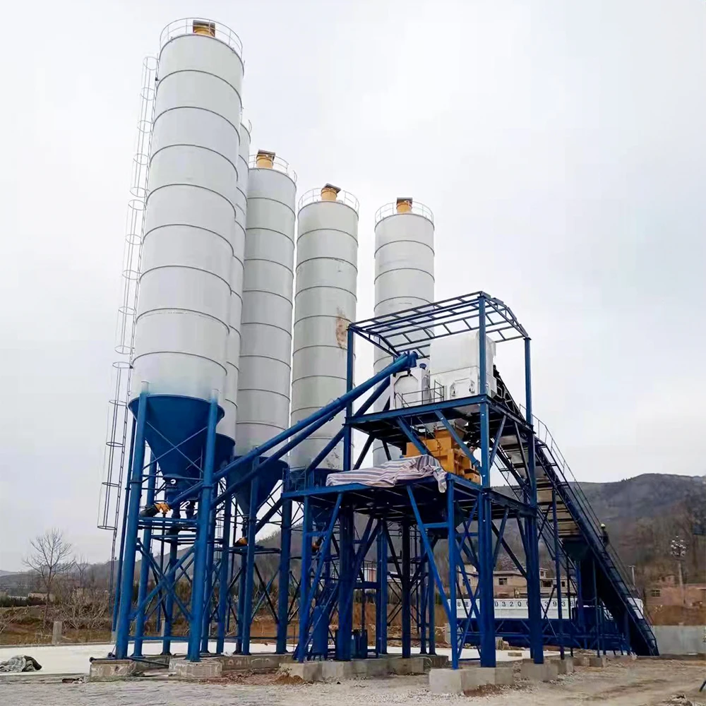 Factory price foundation-free concrete batching plant fully automatic Twin-shaft JS concrete mixer