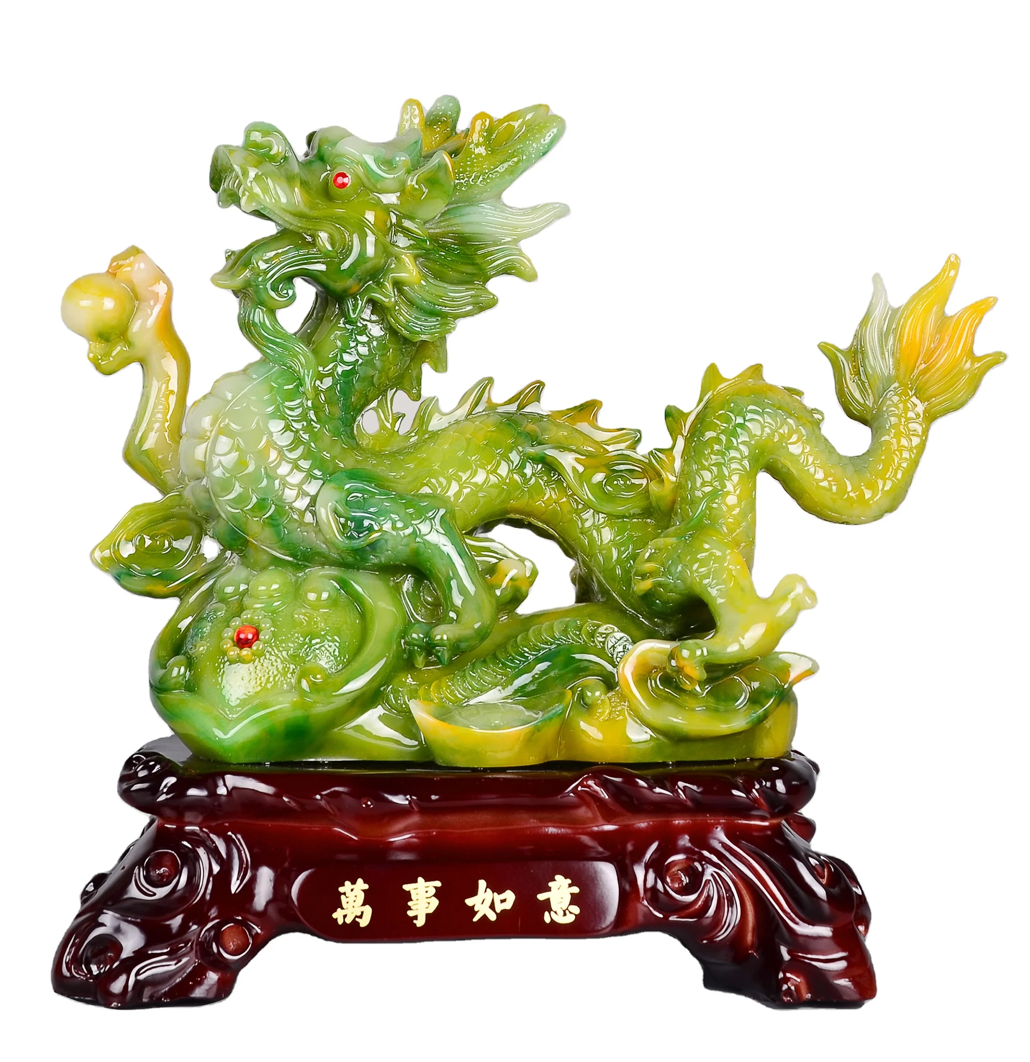 Blue Ice Jade Field Topaz Dragon decoration  Dragon Divine Beast Zodiac sign