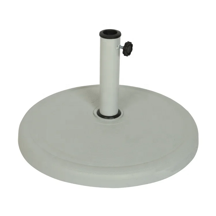 Wholesale 14 KG outdoor beach umbrella weighted resin round patio concrete umbrella base