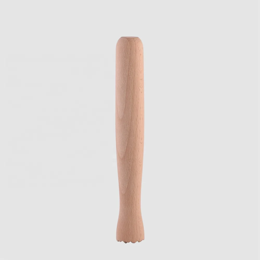 
Factory Direct custom manufacturer long cocktail wood muddler 