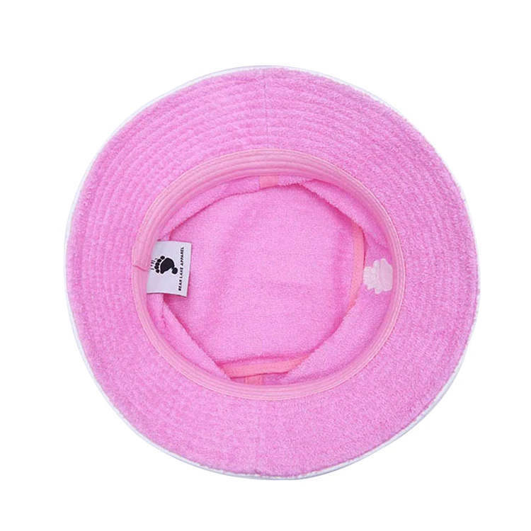 High Quality Customized Logo Embroidered Terry Cloth Cotton Towel Bucket Hat