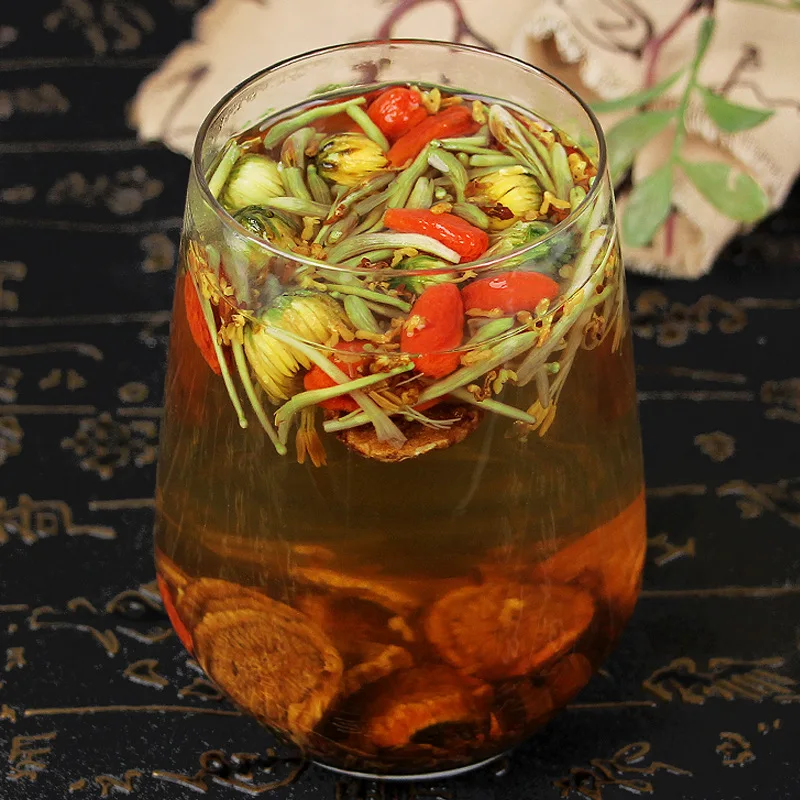 
natural scent and flavor tea bag packing chinese wolfberry tea with pale bamboo leaves 