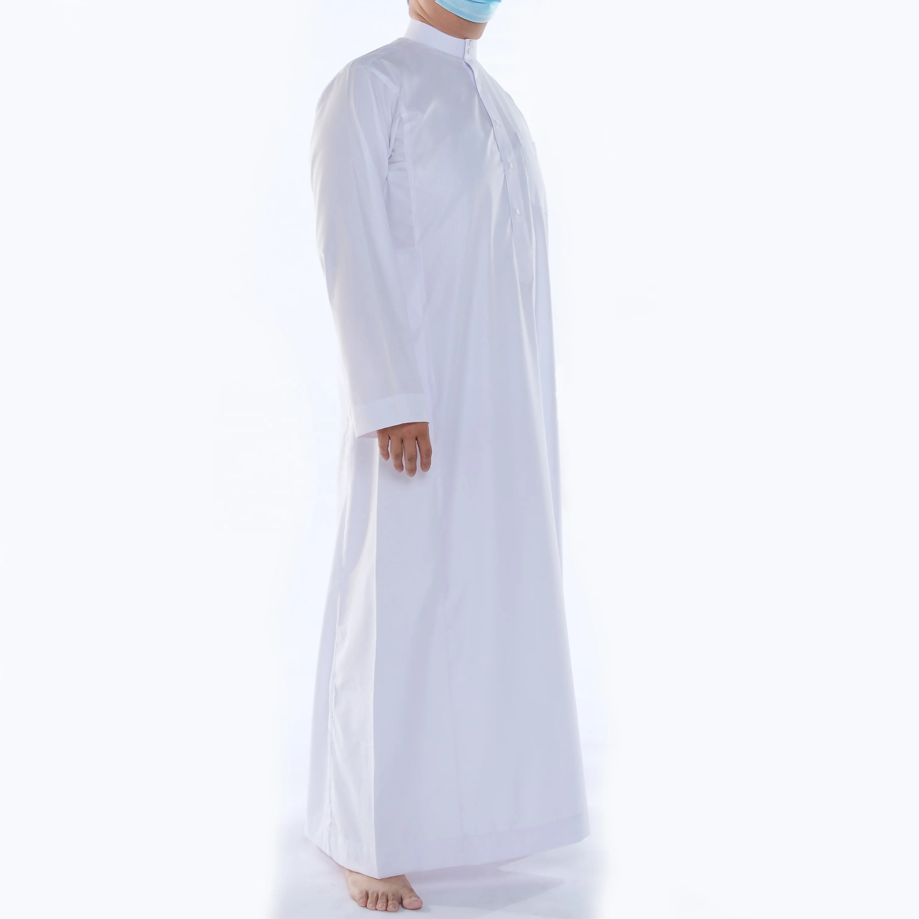 Long Silk Nightgown  White Boski Cloth For Arabian Soiree Dress Robe Lighting