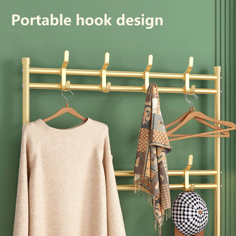 Smart-Furn 3 in 1 Entrance Coat Rack with Shoe Bench 4-5 tiers Storage Shelves Freestanding Shoes Rack for Home Office Bedroom