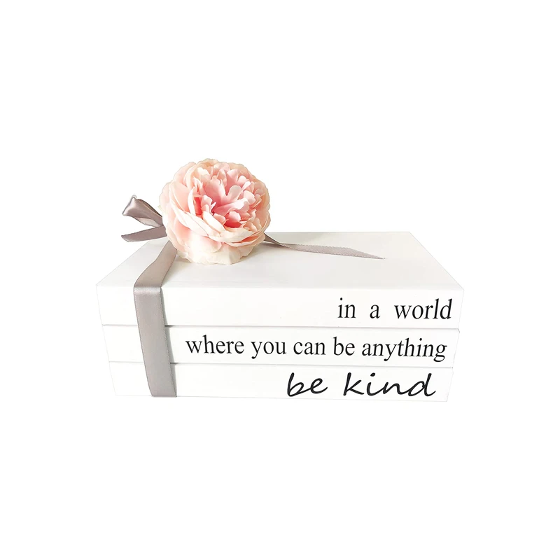 Оптовая продажа, декоративные книги с индивидуальным принтом для домашнего декора, современный декор для книг