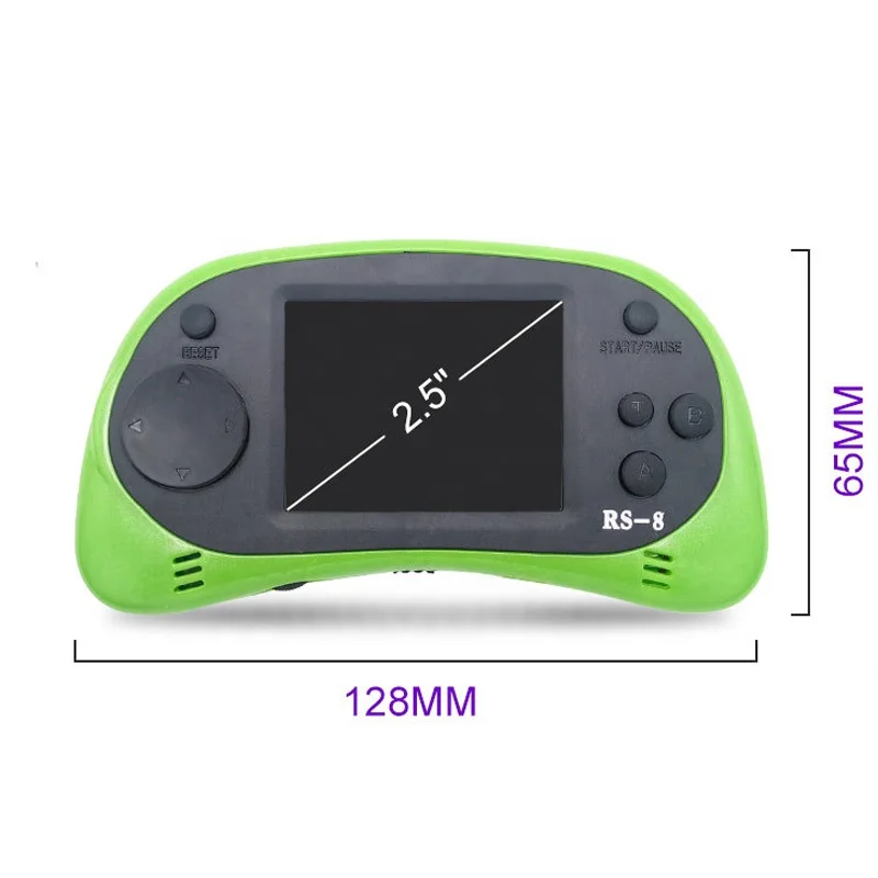 RS-8 Handheld Game Console for Kids Built in 260 Classic Old Video Games 2.5Lcd Retro Arcade Gaming Player TV out Birthday Gift