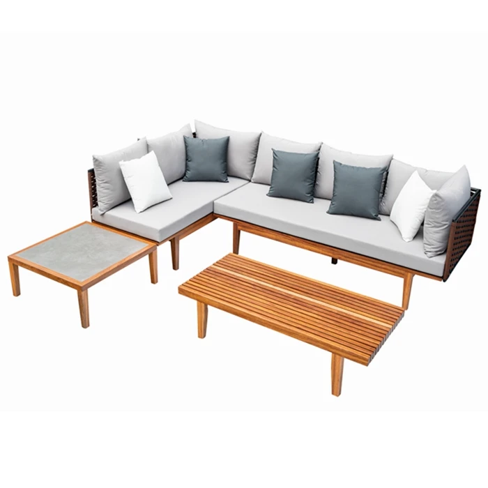 Popular design teak rope outdoor furniture teak patio furniture set outdoor outdoor furniture teak sofa
