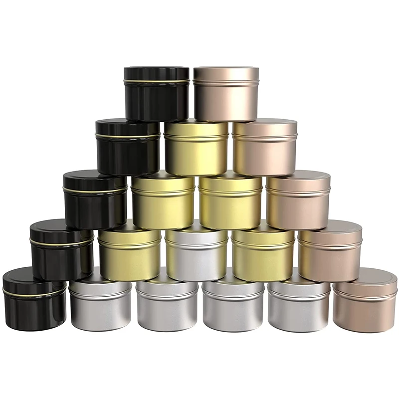 4oz Luxury Candle Jars With Lid Bulk Round Candle Container Tins Empty Storage Box For DIY Salves Skin Care Beauty