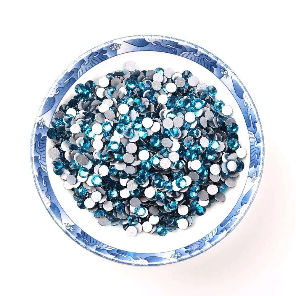Honor of crystal ss20 Blue Zircon Ss20 Machine Cut Crystals Flatback Non Hotfix Rhinestones