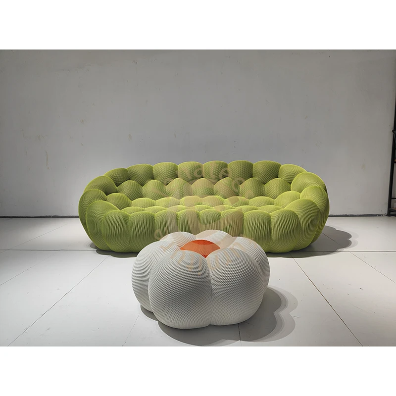 Creative Honeycomb Bubble Mesh Fabric Sofa Living Room Fully Packed Soft Bag Lazy Holiday Leisure Sofa
