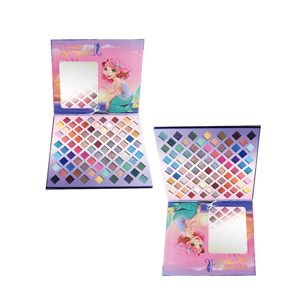 2023 New Arrival Scanlon Luxury DIY Pressed Powder Multi Chrome Shimmer Vegan Eyeshadow Pallet Pigment