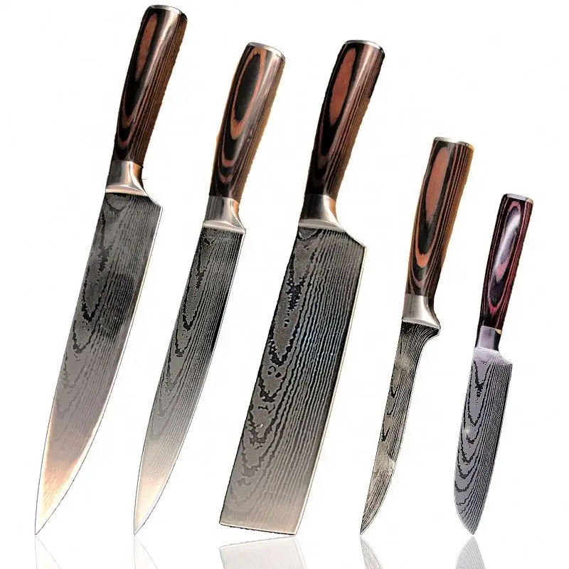 2021 высококачественные японские стальные поварские ножи, кухонные Дамасские поварские ножи