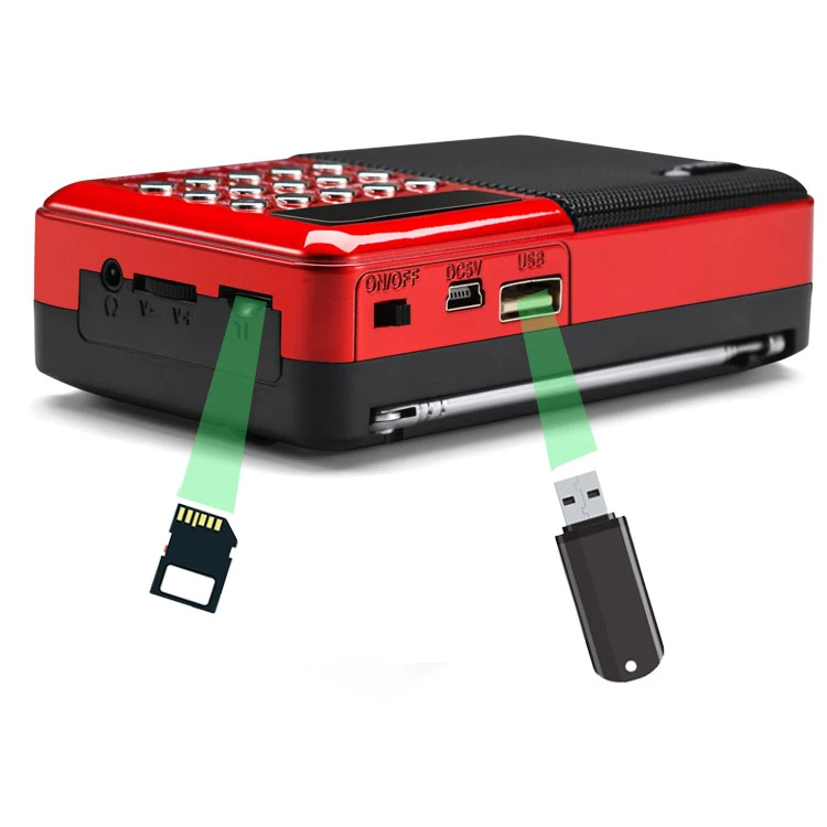 Oem Заводской портативный мини Usb Fm-радио динамик музыкальный mp3-плеер с Aux входом диск Tf