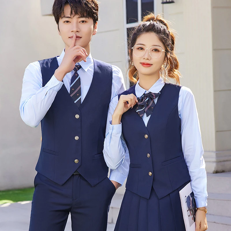 AI-MICH Teacher Overalls Autumn School Uniform Customize Preppy Style Subdue Neuter Wholesale Sportswear Professional Suits