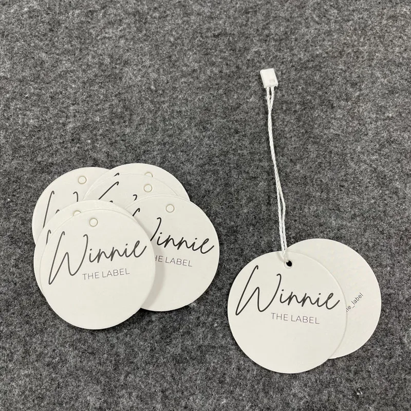 Round Shape Hanging Tag For Clothing/Product Custom Logo Hang tags Clothing Paper Garment Tags Labels With Printing
