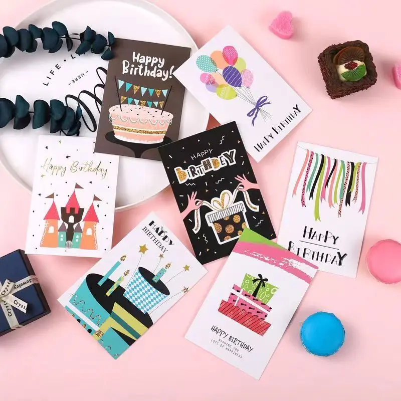 Very Big All Occasion Greeting Cards Assortment Gold Stamping Happy Birthday Mp3 Music Greeting Cards