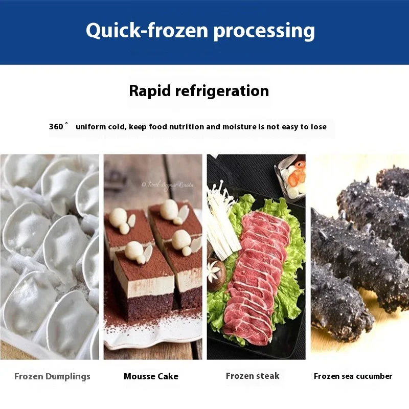 Commercial Four-Door Freezer Large-Capacity Stainless Steel Restaurant Rear Kitchen Double-Temperature Refrigeration Equipment
