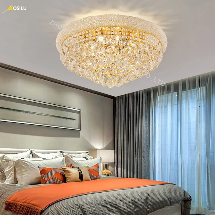 Original design modern K9 round shape decoration mounted crystal chandelier