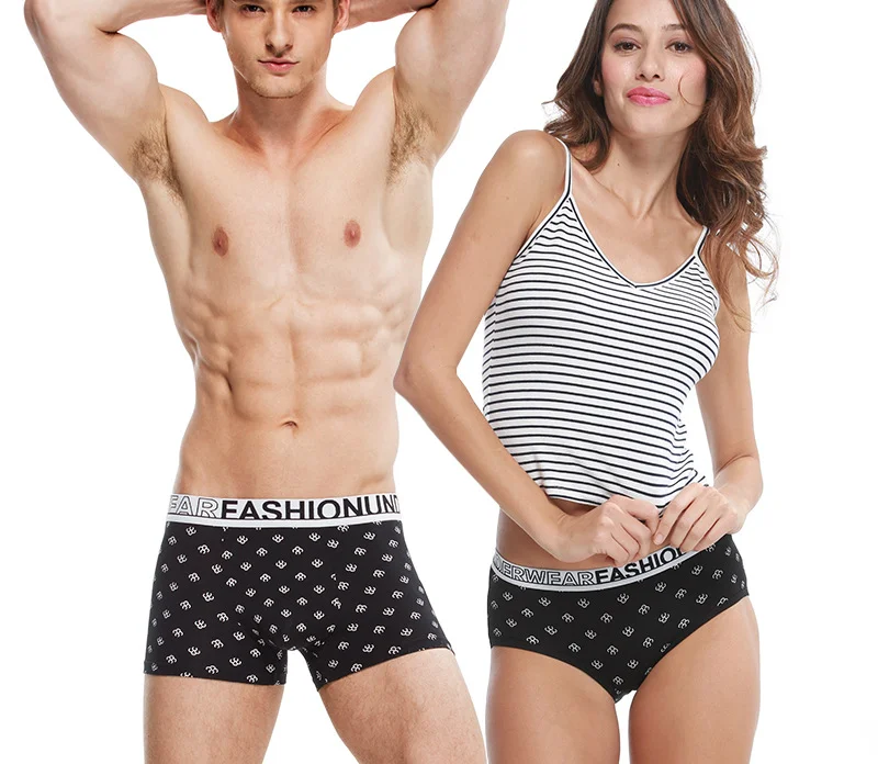Fashion New Design Underwear Women Sexy Lingerie Wholesale Men Boxers Shorts Couple Underwear