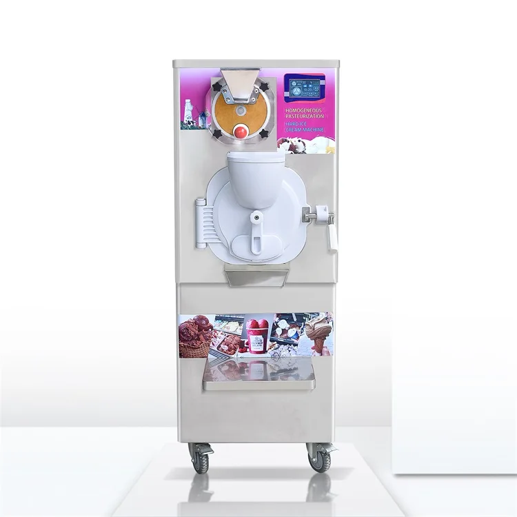 Combine the functions of the pasteurizer and of the batch freezer in one single machine/gelato machine/hard ice cream machine