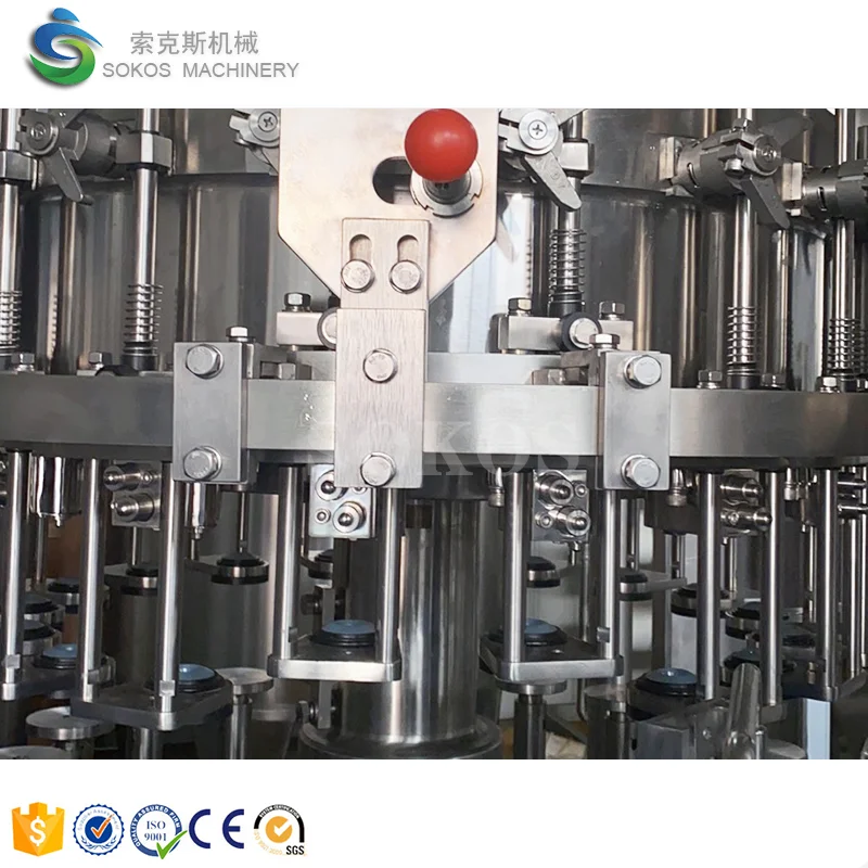 Compact Sparkling Soda Drink Water Filling Production Line For Bottle Packing