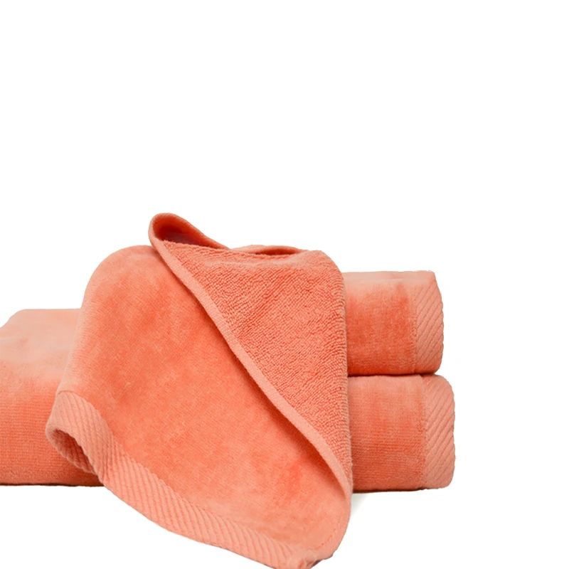 China Manufacturers Wholesale Good Quality Cheap Price Super Soft Pure Color Luxury Towels Bath 100% Cotton Bath Towel Set